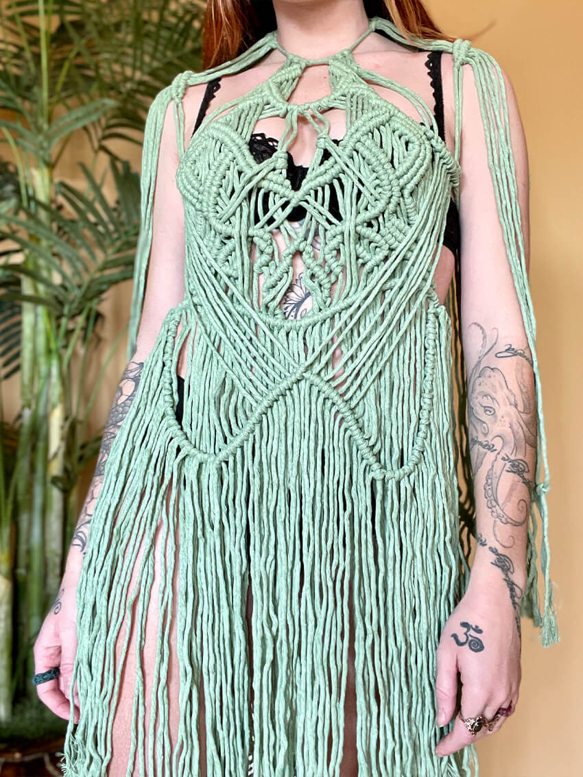 Translucent Macramé Dress - GoodVibeGoda