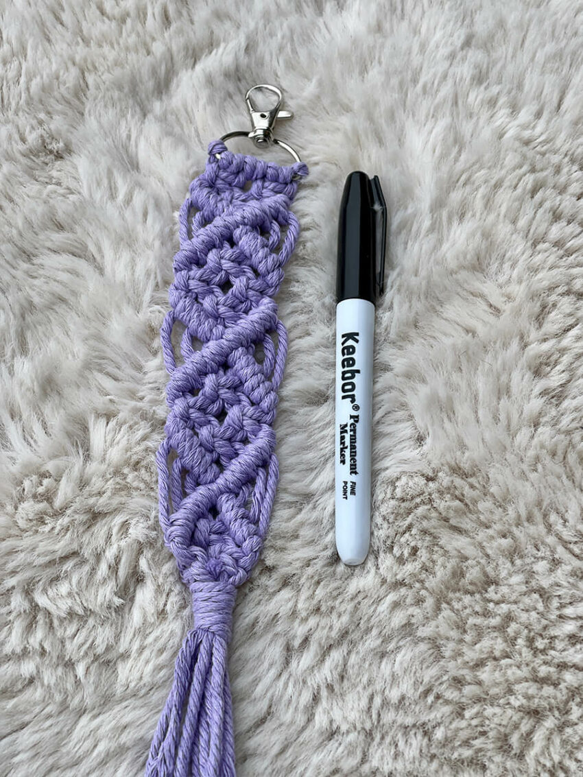 Diamond Purple Macramé Keychain