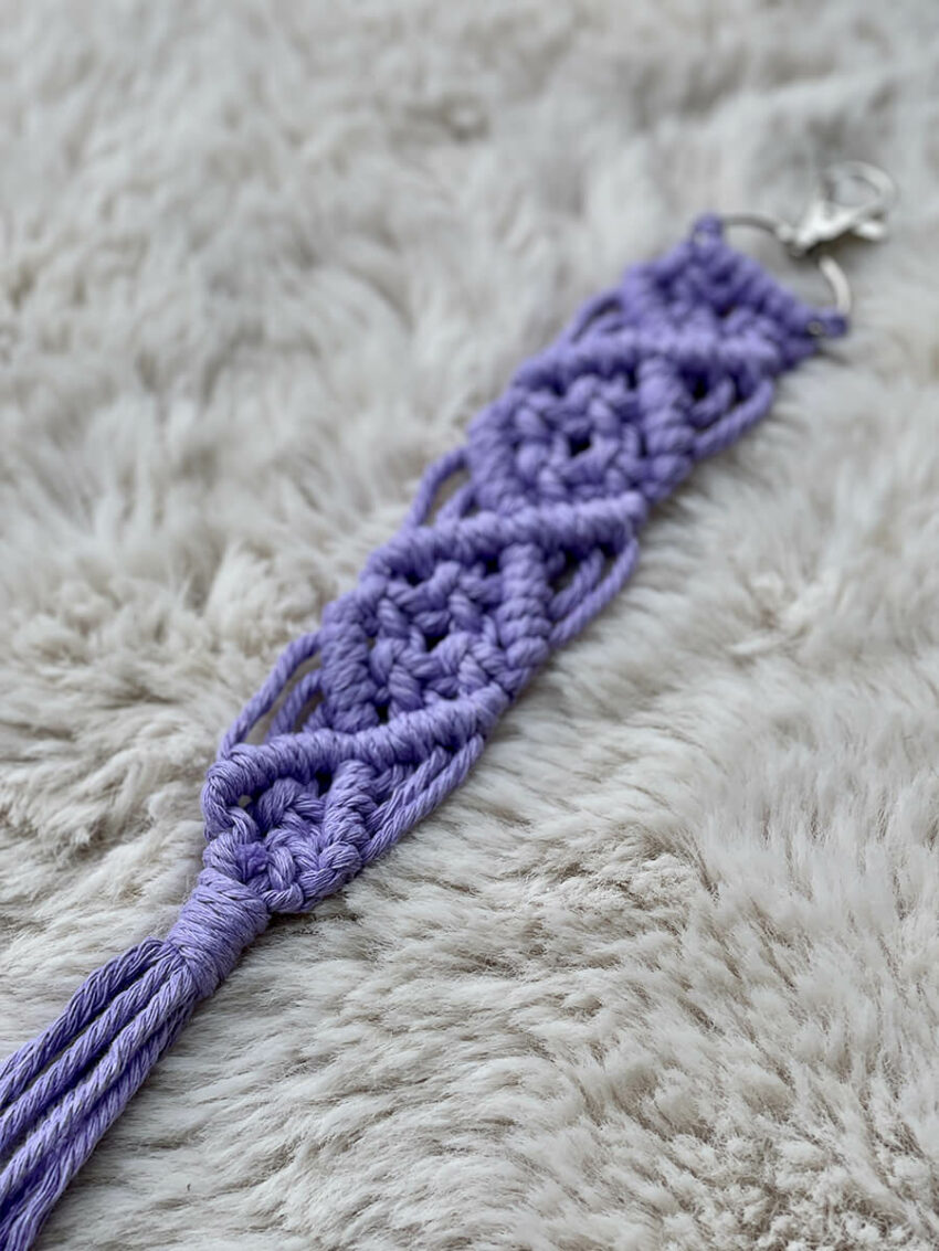 Diamond Purple Macramé Keychain